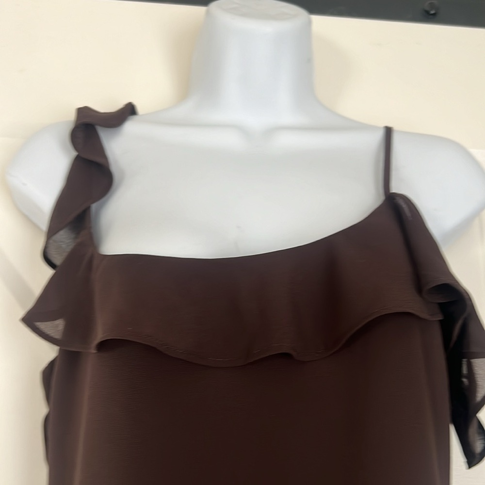 Forever 21 Chiffon brown long dress size:S NWT - Picture 4 of 8